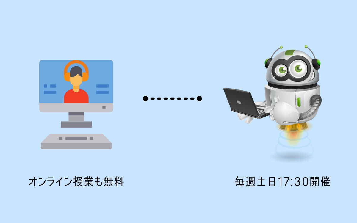 KIDSPROのオンライン授業は無料、毎週土日17:30開催