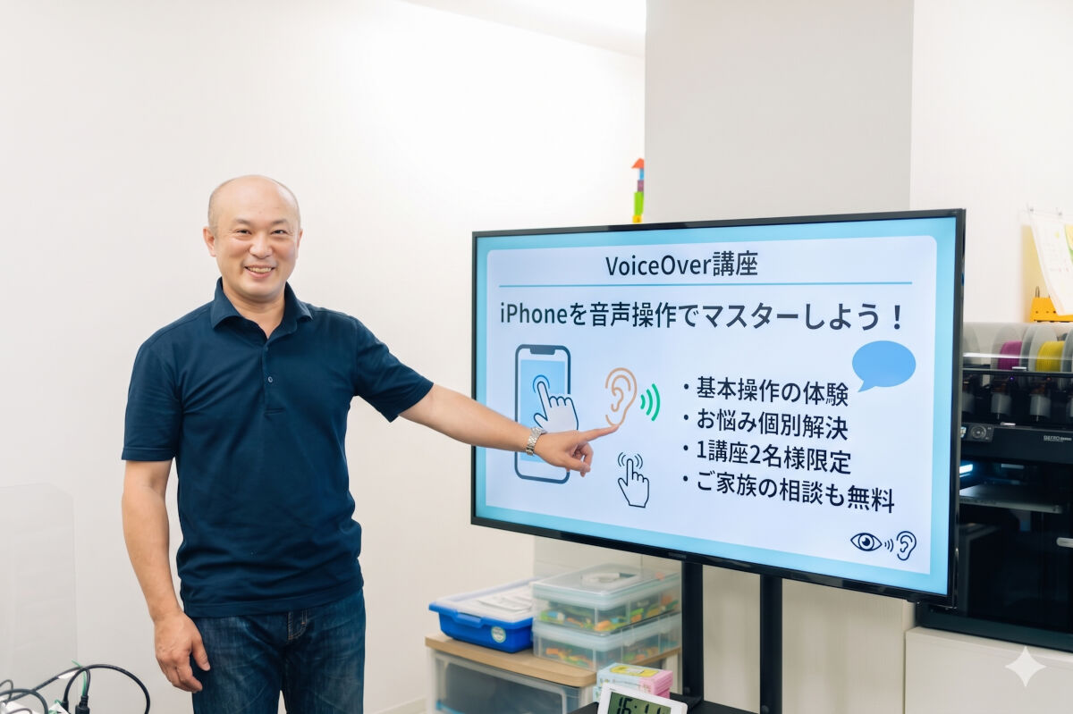 視覚障がい者向けiPhone講座：VoiceOver機能！